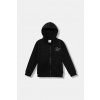 Detská mikina Puma ESS SCRIPT Full-Zip Hoodie FL G čierna farba, s kapucňou, s nášivkou, 689253 140