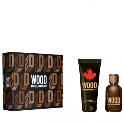 Dsquared2 Wood Pour Homme SET: Toaletná voda 100ml + Sprchovací gél 150ml pre mužov