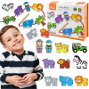 Viga Toys VIGA Montessori Zoo Safari Drevené pletené navliekacie bloky