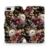Flipové pouzdro Mobiwear - Apple iPhone 7 Plus / 8 Plus - V169S Zlatavé kvítky (Knížkové flip pouzdro, obal, kryt na mobil Apple iPhone 7 Plus / 8 Plus - V169S Zlatavé kvítky, materiál Umělá kůže + TP