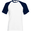 Fruit of the Loom Tričko Baseball T, raglánové, krátký rukáv, pánské COT161026i2203-white/deep L Bílá/navy deep