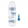 Dojčenská fľaša NUK FC+Temperature Control 300 ml BOX-Flow Control cumlík beige Modrá