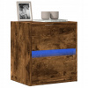 VidaXL Nástenná TV skrinka s LED, dymový dub, 41x31x45 cm