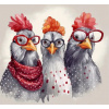 Diamantové maľovanie Norimpex 40x30 cm Tri sliepočky