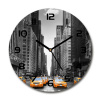 Sklenené hodiny okrúhle Taxi New York fi 30 cm