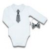 Dojčenské bavlnené body s kravatou aj motýlikom Nicol Viki 68 (4-6m)