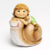 Chlapček na slimákovi polyres 9x7x11,5 cm 218970 - Dekorácia