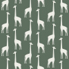 ESTAhome Tapeta Giraffes dark green