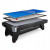 Hop-šport VIP extra 7 stôp čiernej/šedej čepele do (7 ft biliardový stôl s prekrytím hokeja ping pong)