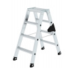 Schodový stojatý rebrík z hliníka, obojstranný, s držadlom ergo-pad®, 2 x 4 schod.