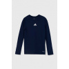 Detské tričko s dlhým rukávom adidas Performance TEAM BASE TEE tmavomodrá farba, s potlačou, GN5712 152