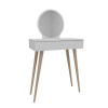 Casarredo TINOS toaletný stolík so zrkadlom, biela