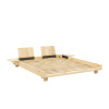Karup Design SOCIAL BED natural pine (posteľ z borovice) 168x204x23 cm + 2x stolík a 2x čelo natural (lak)