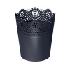 kvetináč 16cm LACE DLAC160-S433 antracit plastový PROSPERPLAST