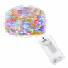 SPRINGOS LED reťaz Nano - 1m, 10LED, 2xAA, multicolor