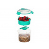 SISTEMA Box na jogurt a müsli, 2 komory+lyžica, SISTEMA, 530ml, mix farieb Farba škatuliek SISTEMA: Modrá