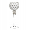 Lampáš, svietník - Svietnik sklenený pohár na striebornom stonke zápätí (Lampáš, svietník - Svietnik sklenený pohár na striebornom stonke zápätí)