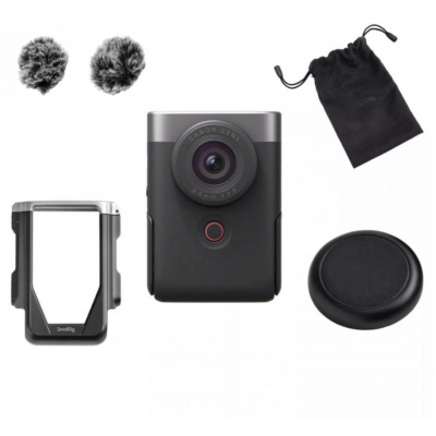 Canon PowerShot V10 Advanced Vlogging Kit (strieboná)