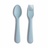 Mushie detský príbor - lyžička a vidlička Powder blue