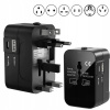 Przejściówka adapter Gniazdka podróżny USA EU CELÝ SVET Nabíjačka USB-C/A