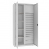 Úschovná skriňa s policami, zásuvkami a boxom MSW 210/5-31 color_body: RAL 7035, svetlošedá, color_door: RAL 7035, svetlošedá