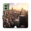 Flipové pouzdro Mobiwear - Motorola Moto G55 5G - M138P New York (Knížkové flip pouzdro, obal, kryt na mobil Motorola Moto G55 5G - M138P New York, materiál Umělá kůže + TPU - ochrana 360°, stojánek,