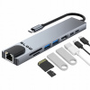 ROZBOČOVAČ HUB USB 3.0 SD MICROSD PD USB TYP C HDMI RJ45 BLOW 8V1
