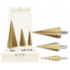 TAGRED TA4036 Stupňovité (kónické) vrtáky na kovy HSS 4-32 mm 3 ks,