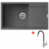 Granitový drez Sinks ULTIMA 860 XXL Titanium + drezová batéria FLEXIA