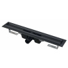 Alcadrain Odtokové žľaby Sprchový žľab 75 cm, s okrajom na perforovaný rošt, do priestoru, matná čierna APZ1BLACK-750