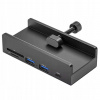 Hub sa montuje na svorku monitora stola USB-C 2x USB-A a čítačku kariet