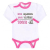 Body s potlačou New Baby 50% MAMIČKA + 50% OTECKO - 100% JA ružové