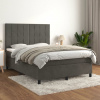Box spring postel s matrací tmavě šedý 140 x 190 cm samet Šedá 3143020