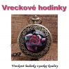 Vreckové hodinky - retro farebný RED ROSES 3D dizajn