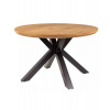 Signal Meble Okrúhly stôl Ritmo 120 cm – dub a čierna kovová podstava