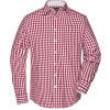 James&Nicholson Pánska kockovaná košeľa JN617 Bordeaux S