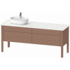 DURAVIT Luv stojaca skrinka pod umývadlo vľavo, pod dosku, 4 zásuvky, 1733 x 570 x 743 mm, mandľová matná lakovaná, LU9568L5454