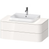 DURAVIT Happy D.2 Plus závesná skrinka pod umývadlo pod dosku, 2 zásuvky, 1000 x 550 x 408 mm, biela vysoký lesk, HP496102222