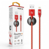 Datový kabel ALIGATOR PREMIUM 2A, Lightning červený