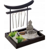 Atmosphera Dekorace Buddha a zvony ZEN GARDEN, 15 x 12 x 16,5 cm, černá