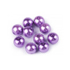 Sklenené voskové perly Ø10 mm - 50 g 45B fialová sv.
