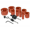 EXTOL PREMIUM 8801604 vrtáky korunkové, univerzální, 9 průměrů O 19-64mm, HSS/Bi-metal