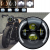 7-palcový motocyklový LED reflektor motocykel DRL, predná čelová lampa