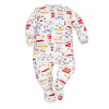 Dojčensky overal - PAJACKEK DOLCE SONNO 86 WHITE, NAVY BLUE (Pavúky Clown Cotton Rompers 86)