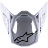 šilt pre prilby SUPERTECH S-M8 RADIUM 2, ALPINESTARS (čierna/biela lesklá)