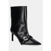 Kožené členkové topánky Coperni Ankle Heeled Belt Boots čierna farba, na vysokom podpätku, COPSH87F6058 EUR 40