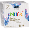 Metalická sada prstových farieb Kreul MUCKI 4x150 ml (Sada farieb pre deti)