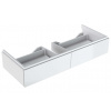 Geberit Xeno 2 Skrinka pod umývadlo 120 cm s LED svietidlom, 2 zásuvky, lesklá biela 500.517.01.1