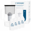Sklenená filtračná kanvica Wessper D2 BOROSILICATE 3l čierna + 5x filter