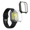 kwmobile 2x kryt with Ochranné sklo for Xiaomi Redmi Watch 5 Active kryt - TPU Silikonový Fitness Tracker kryt Set - Průhledný / černá